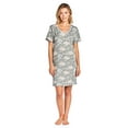 thumbnail image 5 of Casual Nights Women's Poly Short Sleeve Sleepwear Dorm Nightgown - Floral Grey - X-Large, 5 of 5