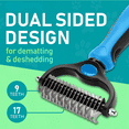 thumbnail image 3 of The Ultimate Pet Grooming Tool - Double Sided Slicker Brush for Shedding & Dematting - Stainless Steel Dog Comb, 3 of 7