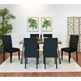 thumbnail image 2 of Roundhill Furniture Ashzo 7-Piece Dining Set, Hairpin Dining Table with 6 Chairs, Black, 2 of 12