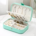 thumbnail image 3 of Newly 3Style PU Storage Unique Purple Jewelry Box Wholesale Creative Portable Travel Storage Box Earrings Ring Case Romantic Box M blue white tie, 3 of 6