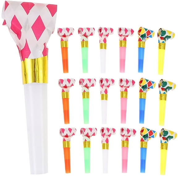BESTSKY 20pcs Blow Noisemakers Funny Party Blowouts Party Blowers Party Supplies