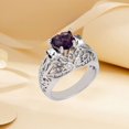 thumbnail image 4 of YYKihy Love Imitation Crystal Personalized Fashionable Retro Diamond Ring, 4 of 4