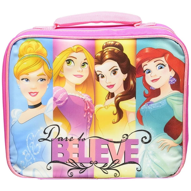 DPCORC2ZA Disney Princess Rectangular Lunch Bag, Pink, Insulated Lunch