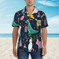 thumbnail image 2 of Disketp Hawaiian Shirts For Men,Cute Funny Animals Print Mens Casual Short Sleeve Button Down Shirts Beach Shirt, 2 of 7