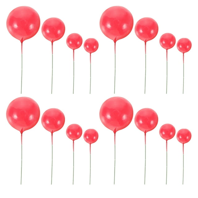 TEHAUX 20PCS Wedding Cake Decorations Mini Cake Toppers with Design for Guests