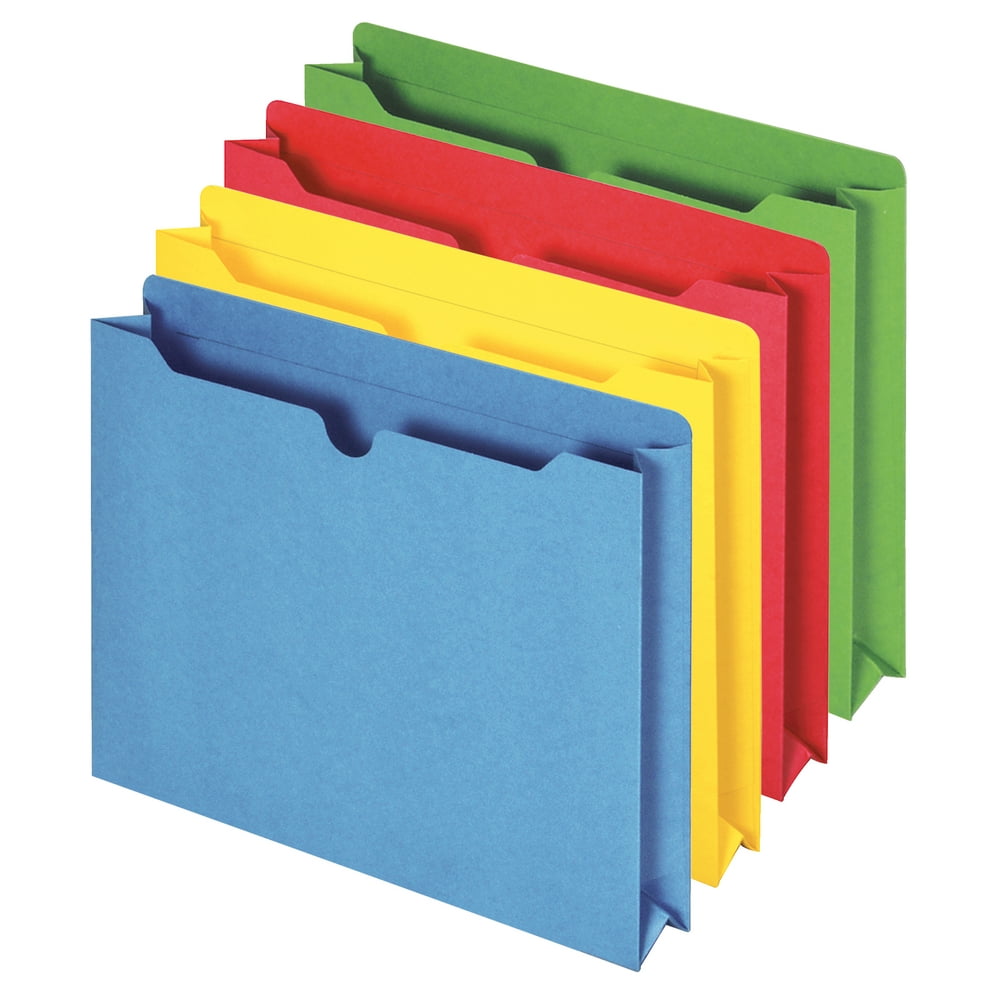 Pendaflex Reinforced 2" Expansion File Jackets, Assorted Colors, Letter