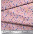 thumbnail image 3 of Soimoi Pink Rayon Fabric Leaves,Insect & Floral Artistic Print Sewing Fabric BTY 42 Inch Wide, 3 of 3