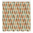thumbnail image 2 of Ambesonne Retro Shower Curtain, 60s 70s Style Round Shapes, 69"Wx75"L, Burnt Orange, 2 of 4