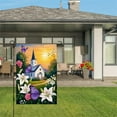 thumbnail image 3 of JOOCAR Linen Garden Flag with Church and Butterflies for Spring Summer Home Outdoor Garden Yard Door Decor 12x18 inch, 3 of 5