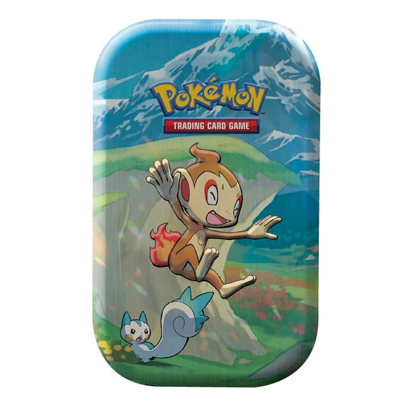 Collectible Pokémon TCG: Sinnoh Stars Mini Tin - Chimchar, Pachirisu (2 Booster Packs & 1 Pokémon Art Card),Multicolor