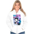 thumbnail image 3 of Kanji Betty Boop Beauty and Brains Zip Hoodie Sweatshirt Women Brisco Brands S, 3 of 5