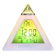 thumbnail image 1 of Reloj despertador digital eléctrico LED con cambio de color, a pilas, para dormitorio infantil y calendario., 1 of 14