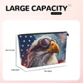 thumbnail image 4 of Toiletry Bag, Bald Eagle Pilot Leather Waterproof Travel Makeup Cosmetic Bag Organizer, Large Capacity Toiletry Bag for Travel Size Toiletries, Skin Care Bag for Women, 4 of 8