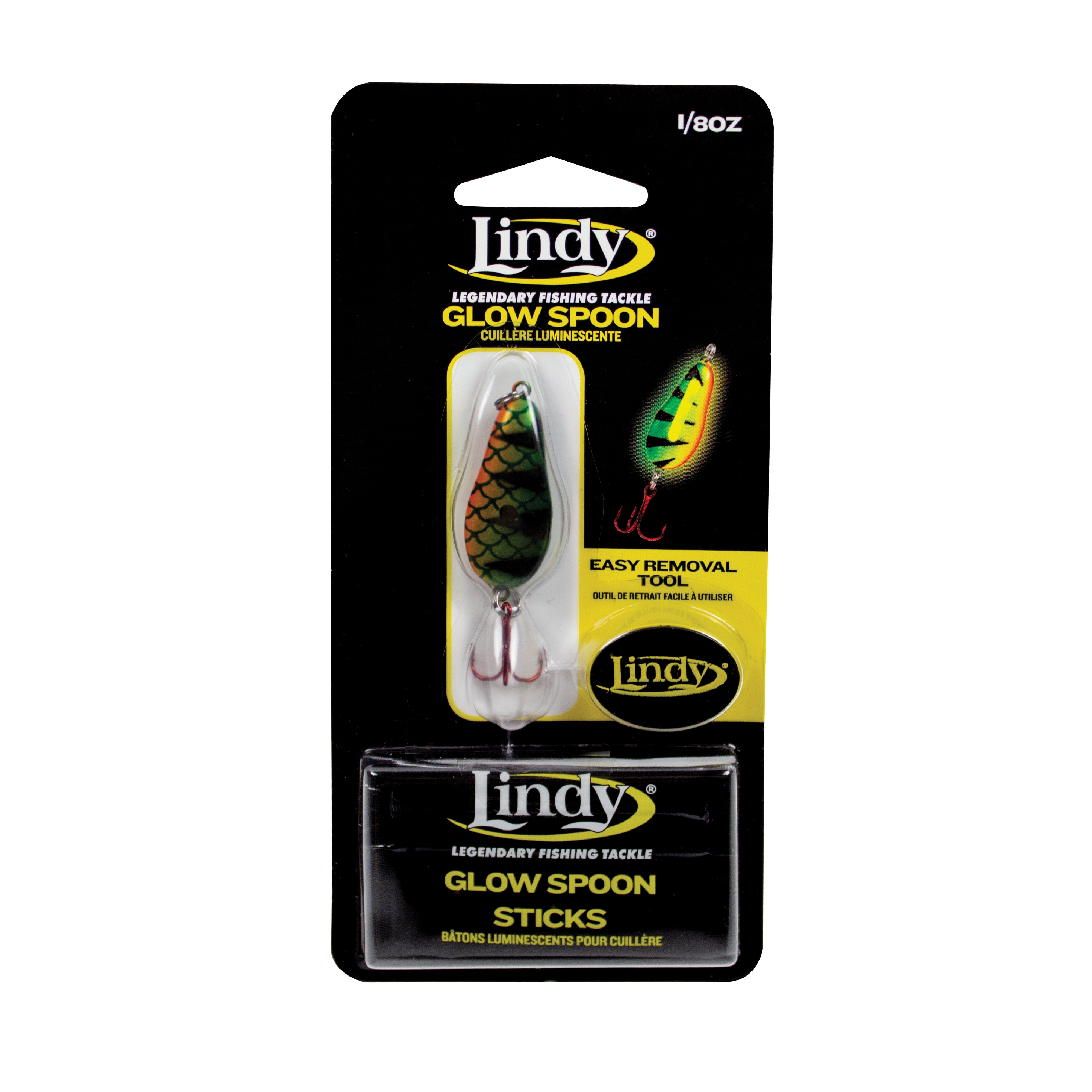 Lindy Glow Spoon Fishing Lure Ice Spoon Golden Perch 1.25 1/8 oz.