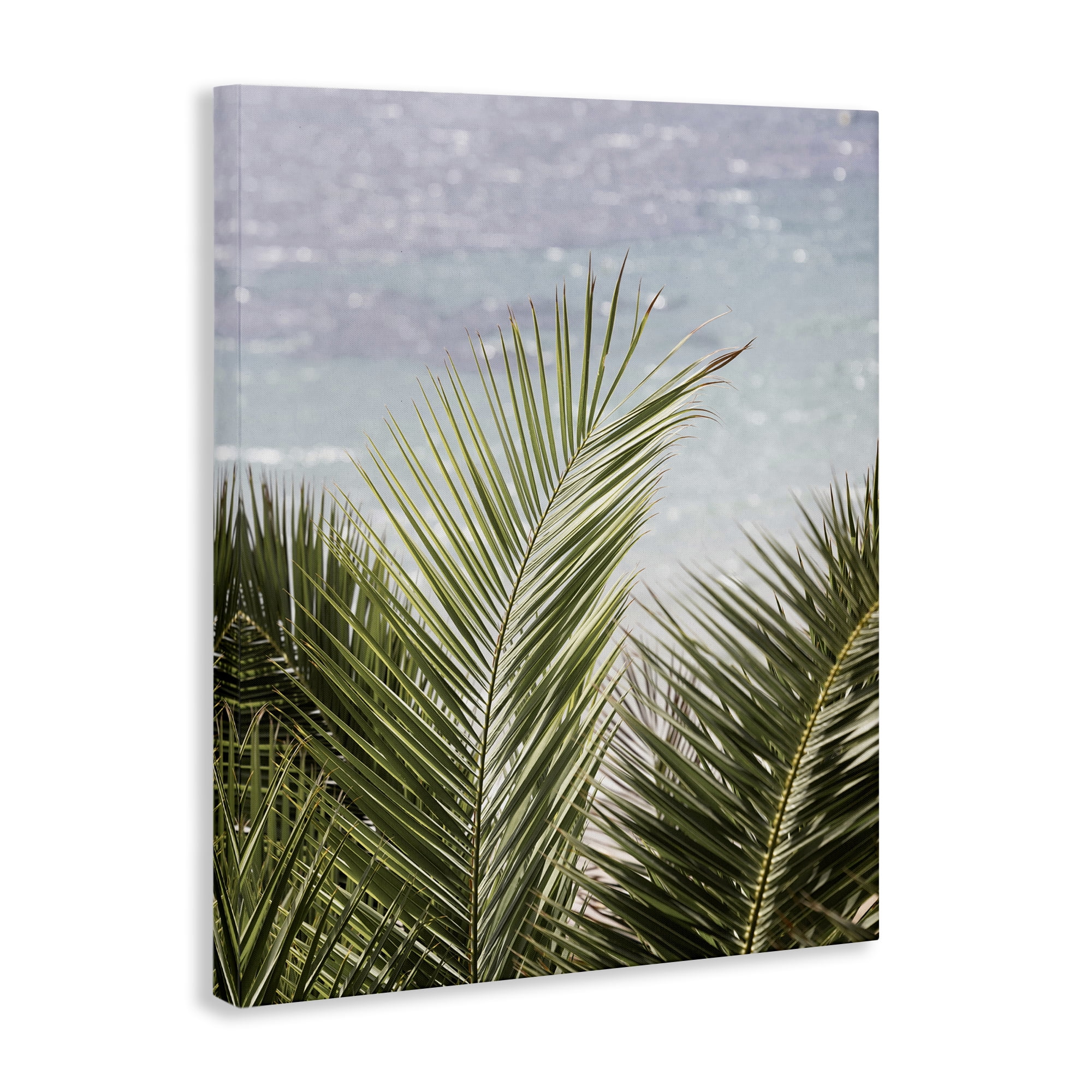 Stupell Industries Graceful Palms by Sea Nautical & Beach Photography Wrapped Canvas Art Print Wall Art, 36 x 48