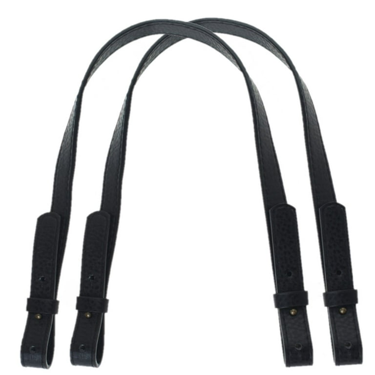 Toptie 2pcs Adjustable Shoulder Bag Straps, PU Leather Replacement Purse Straps 21 inch-23 inch Long (Black), Women's, Size: One Size