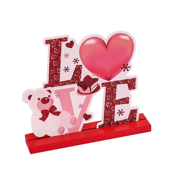 dfutuy Valentine's Day Decorations Bedroom Living Room Desktop Decoration Standing Post 2025 Sale