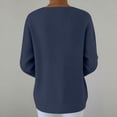 thumbnail image 6 of Women's Henley Neck Sweatshirt, Casual Button Front Pullover, Solid Color Long Sleeve Top, Comfortable Loose Fit Blouse, Relaxed Everyday Wear Sweatshirt Navy XXL, 6 of 6