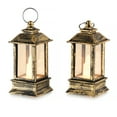 thumbnail image 4 of Sziqiqi Mini Lanterns Decorative LED Candles Vintage Hanging Lantern Decor Set of 24 for Halloween Christmas Wedding Party Bronze, 4 of 11