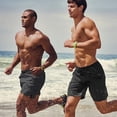 thumbnail image 3 of COOFANDY Men Bathing Suit Swimwear Square Leg Chubbies Sexy Elastic Board Short, 3 of 5