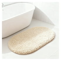 LAMIRO Cute Bathroom Rugs,Machine Washable Plush Bath Mat,Non-Slip Shaggy Area Rugs,Soft Absorbent Bath Rug for Multi-Scene,15.75"x23.62" Beige