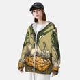 thumbnail image 3 of Xecao Vintage Garlic Bread Illustration for Sun Shirt-A lightweight, Hoodie-Style Long-Sleeve UV Protection Garment Designed for Other Outdoor Activities. -3X-Large, 3 of 7