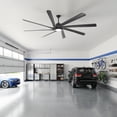 thumbnail image 3 of Parrot Uncle 100" Modern HVLS LED Ceiling Fan with Light and Remote, Windmill Ceiling Fan, 8 Black ABS Blades, DC 6-Speed Reversible Motor, 3 of 6
