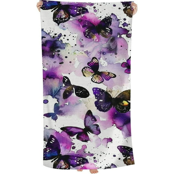 Butterflies Beach Towels Oversized Microfiber Beach Towel for Adults Super Absorbent Sand Free Pool Towels for Outdoor Travel Swim Pool Camping