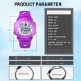 thumbnail image 3 of SKMEI Digital Watch,Sports Digital Waterproof Led Watches with Alarm Wrist Watches for ,PU strap, 3 of 8