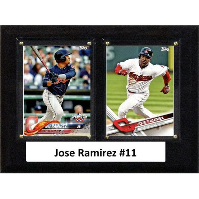 C&I Collectables 68JOSERAMIREZ MLB 6 x 8 in. Jose Ramirez Cleveland Indians Two Card Plaque