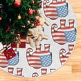 thumbnail image 5 of FMSHPON USA Flag Elephant Xmas Christmas Tree Skirt Stand Mat for Holiday Party Decoration Indoor Outdoor 36 inches, 5 of 6