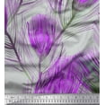 thumbnail image 1 of Soimoi polyester Crepe Fabric Peacock Feather Printed Craft Fabric by the Yard 52 Inch Wide, 1 of 3