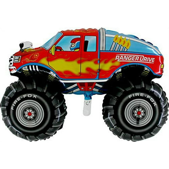28" Monster Truck Ranger Drive Foil Balloons/Package of 1