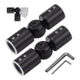 thumbnail image 1 of 2pcs Curtain Rods Corner Connector, Adjustable Curtain Rod Corner Connector For 1 Inch Bay Window C, 1 of 5