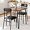 Vintage, variant on CABIHOME Dining Table Set of 2, Kitchen Table with Upholstered Chairs Dinning Table Set for Kitchen & Dining Room, Compact Dining Set for Small Spaces Furniture (Grey, Table with 2 Chairs)
