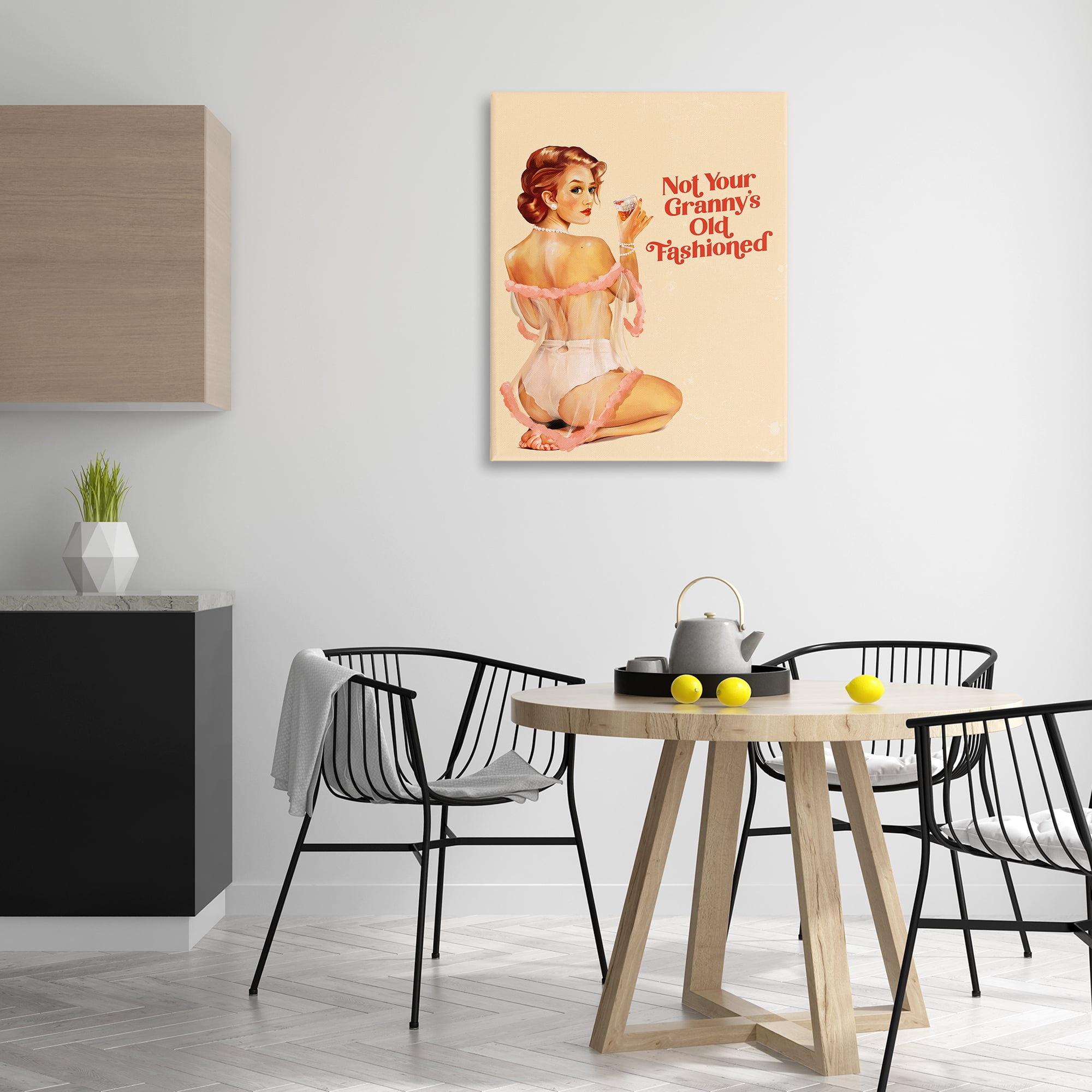 Stupell Industries Not Your Granny's Old Fashioned People Painting Wrapped Canvas Art Print Wall Art, 30 x 40
