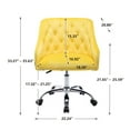 thumbnail image 3 of Leisure Adjustable Shell Chair, Upholstered Semi-Ellipse Office Chair for Living Room/Bed Room, 7 Colors, 3 of 8