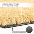thumbnail image 3 of mDesign Tapis de Sol en Fibre Naturelle pour l'Intérieur Ou l'Extérieur - Script Décoratif Hello Design - 36" x 22" - Imprimé Naturel/floral, 3 of 4