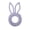 Grey, variant on Grey Gray Easter Bunny Head Shaped Plastic Wreath With Linen Bow For Front Door And Wall Hanging Spring Festival Rabbit Decor