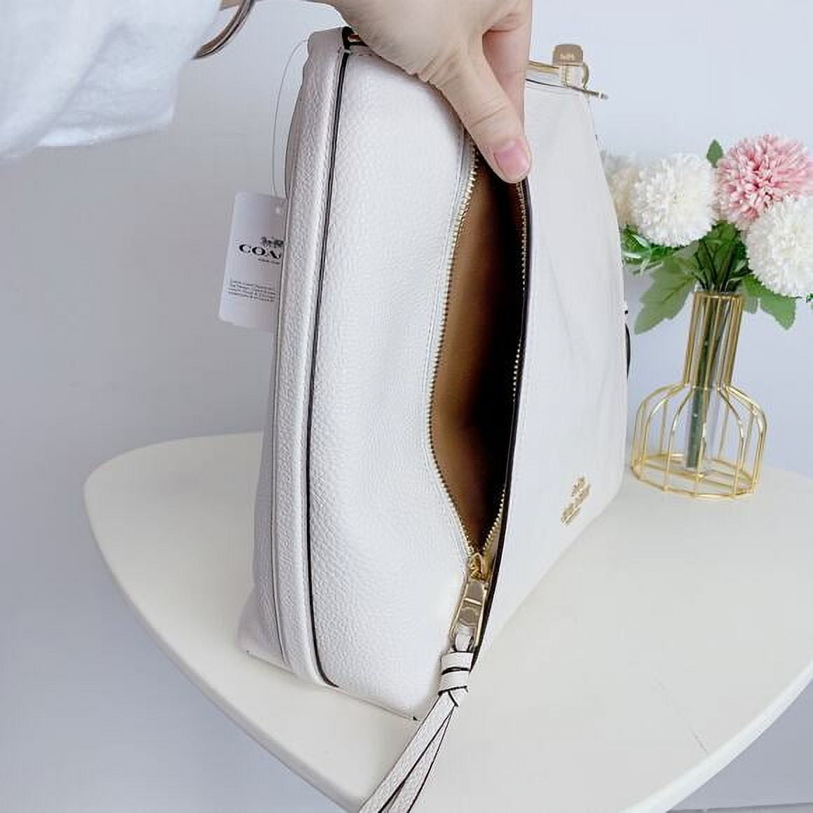 Coach Marlon Leather Hobo Shoulder Purse - #F79994 - Chalk Coach Marlon Leather Hobo Shoulder Purse - #F79994 - Chalk
