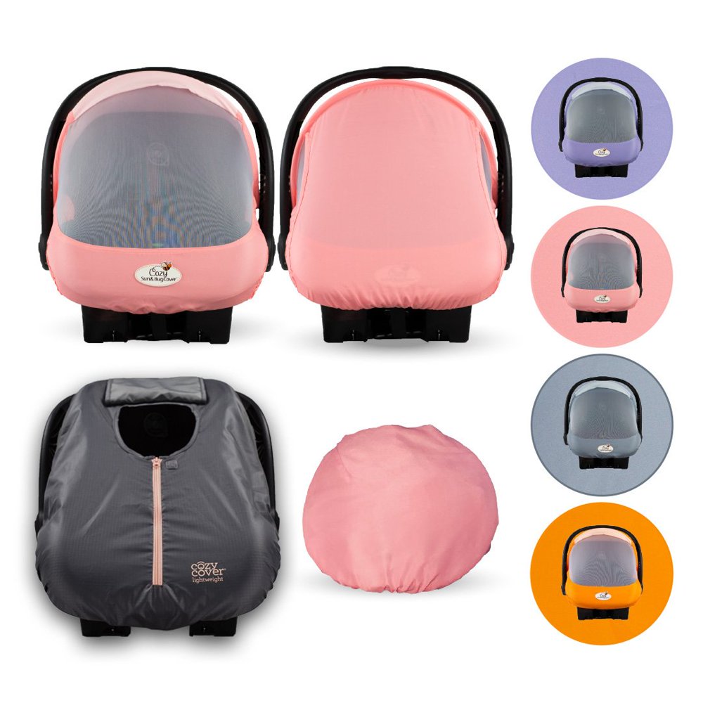 Cozy Baby’s Pink Grapefruit Combo Pack One Sun & Bug Cover PLUS a