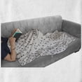 thumbnail image 6 of Birds Soft Flannel Fleece Throw Blanket, Hand Drawn Bird and Footprint Illustration Sketch Woodland Animal Design, Cozy Plush for Indoor and Outdoor Use, 70" x 90", Eggshell and Black, by Ambesonne, 6 of 6