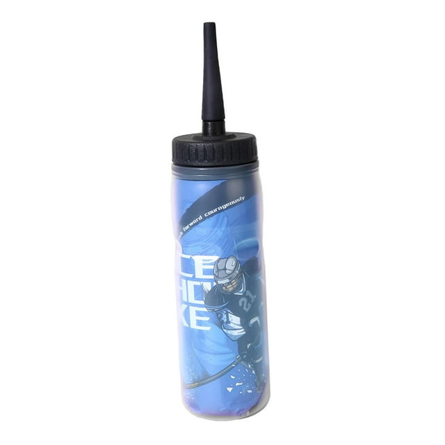 Botella de agua deportiva de 650 ml, ligera, a prueba de fugas, para beber agua Boquilla larga negra