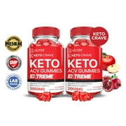 (2 Pack) Keto Crave Extreme ACV Gummies 2000mg Dietary Supplement 120 Gummys