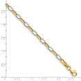 thumbnail image 3 of 14K Two-Tone Gold bracelet Fancy Link, 7.25 in 4 mm, 3 of 3