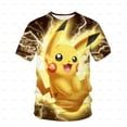 thumbnail image 2 of Novedad de verano, camiseta de cuello redondo 3d para niños y niñas, camiseta de manga corta de Anime japonés Pikachu Cool para niños 20233XL heqiyong CONDUJO, 2 of 2
