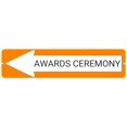 thumbnail image 2 of AWARDS CEREMONY Orange Left Arrow 24 x 6 inch Aluminum Composite Sign, 2 of 4