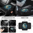 thumbnail image 6 of Yuyamidu Panda Car Seat Cover for Sedan SUV Moon Steering Wheel Cover Seatbelt Pads Blue Flower Handbrake Cover Gear Shift Knob Cover Trash Can Armrest Cover Rearview Mirror Cover Coasters, 14 Pack, 6 of 7