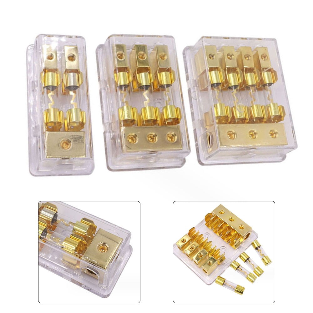 Fuse Holders 2/3/4 Position Agu Fuse Holder Instrument Bracket Distribution Block Fuse 60A Electrical Equipment Fuse Accessories