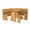 Natural, variant on Linon Talon Pine Wood Corner Dining Nook Set with Storage in Natural Finish